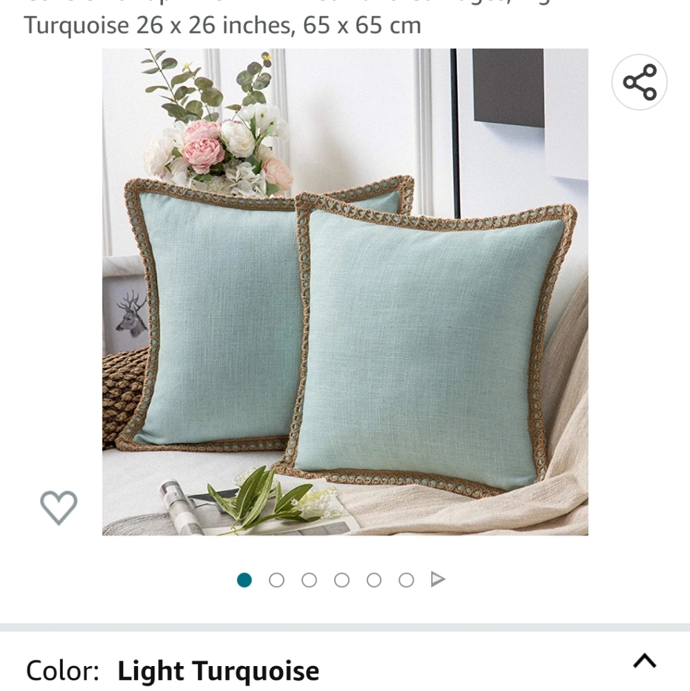 Pack of 2 farmhouse decorative throw pillow covers , linen 26×26 beautif…
